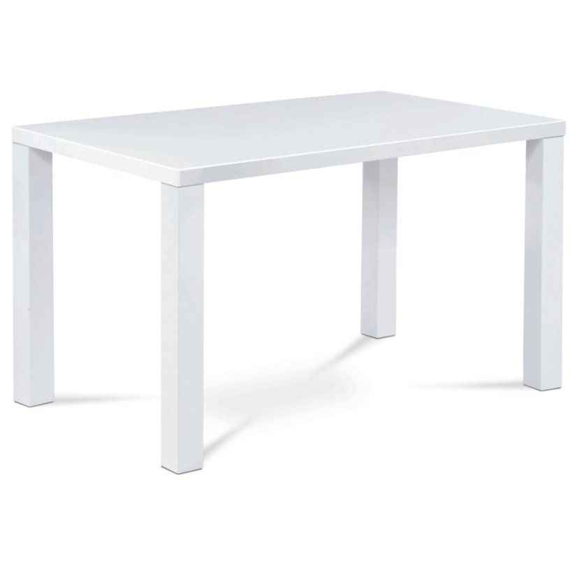 Jídelní stůl 120x80x76 cm, vysoký lesk - Barva (vyberte): bílá#eup192997euv3
