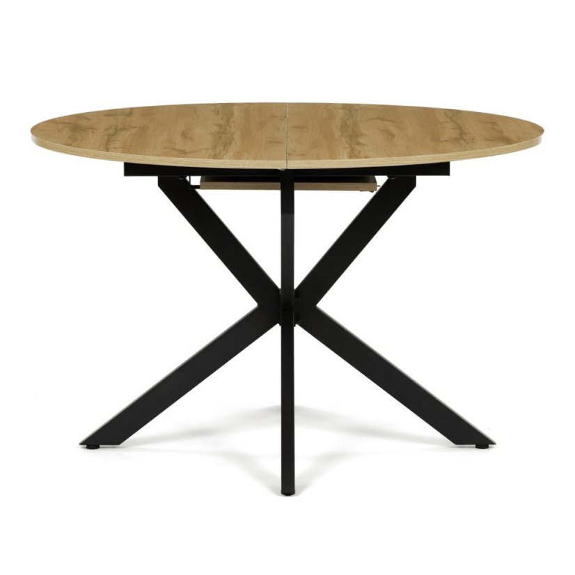 Jídelní stůl rozkládací 120-160x120 cm, melamin, dub, DT-I1120 OAK - Barva (vyberte): hnědá - Barva (vyberte): bílá#eup349724euv4