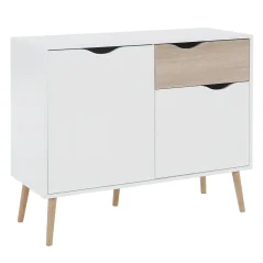 Komoda OSLO 75387, dub sonoma / bílá (98,1 x 81) cm