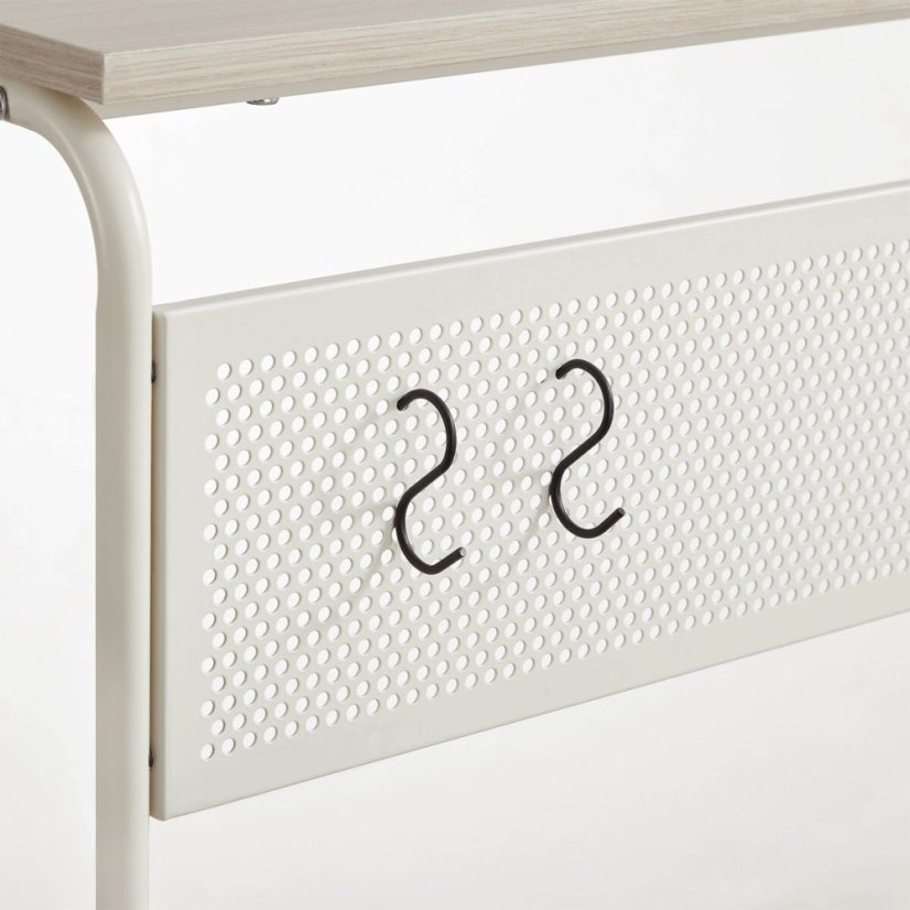 Odkládací stolek 55x32x66cm, mdf, bělený dub, AKF-E1012 CRM