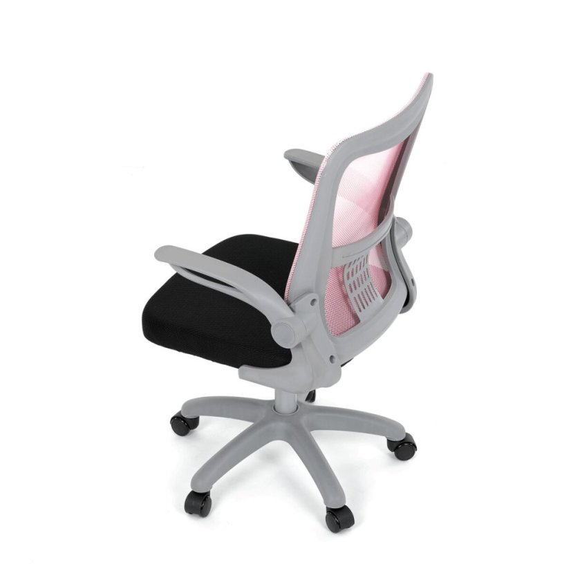 Dětská židle, výškově nastavitelná, růžová síťovina, KA-K2008 PINK