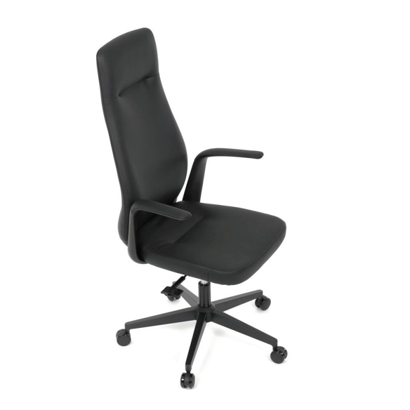 Kancelářské křeslo, synchronní mechanismus, černá ekokůže, KA-T8325 BK