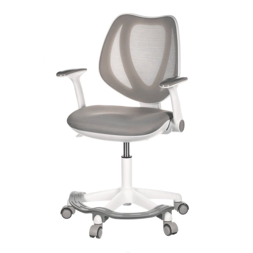 Dětská židle KA-C806 GREY, výškově nastavitelná, šedá síťovina (60 x 51) cm