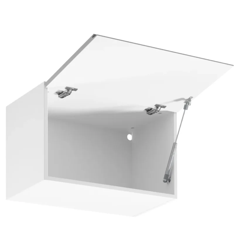 Horní skříňka, bílá / šedý extra vysoký lesk, AURORA G60KN