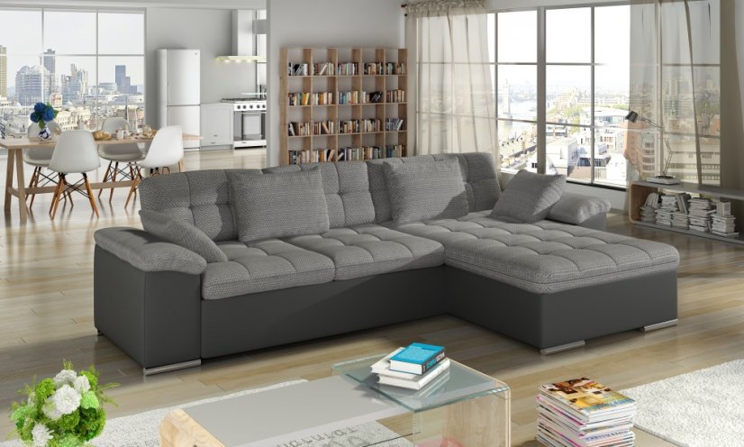 Rozkládací rohová sedačka MIA L - Barva (vyberte): šedá#jakub-jakub-mia-l-inari91-madryt195-seda-eup185911-euv1, Umístnění rohu: univerzální