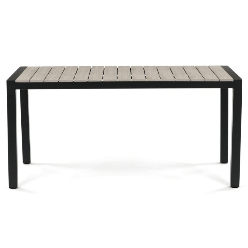 Zahradní stůl 160x90cm, hliník, polywood, černá, AZT-S1514 BK