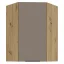 Horní rohová skříňka, FRISBO 60x60 GN-90 1F, sandgrau/dub artisan