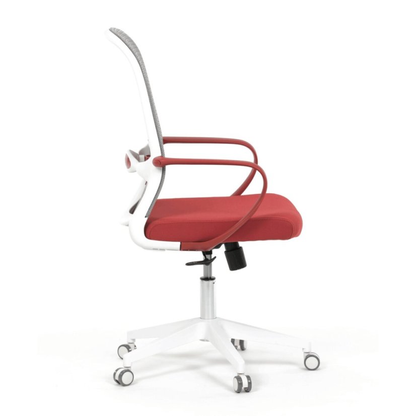 Kancelářská židle, houpací mechanismus, červená látka, KA-S425 RED