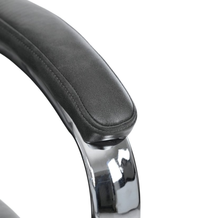Kancelářské křeslo, houpací mechanismus, šedá ekokůže, KA-F1385 GREY