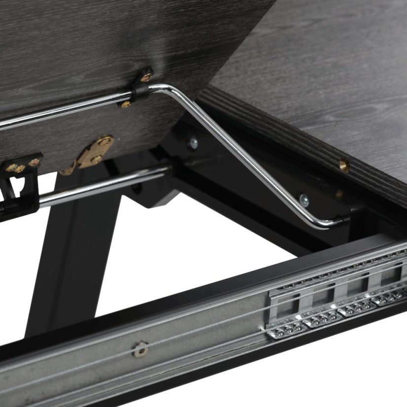Jídelní stůl rozkládací 160-240x90 cm, lamino, šedý dub, HT-R5624 GREY