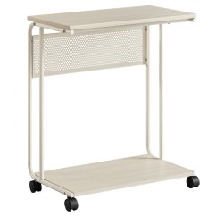 Odkládací stolek 55x32x66cm, mdf, bělený dub, AKF-E1012 CRM