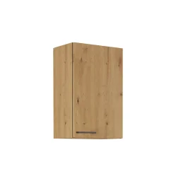 Horní skříňka, Monro 45 G-72 1F, černý mat / dub artisan (45 x 71,5) cm