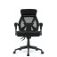 Kancelářská židle, potah černá látka a černá síťovina MESH, PC mech. s aretací