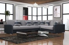 Rohová sedací souprava NERO L 308x230cm - rozklad a úložný prostor