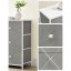 Komoda 80x30x71cm, kov, šedá, AUK-E1032 GREY - Barva: bílá#eup349562euv2
