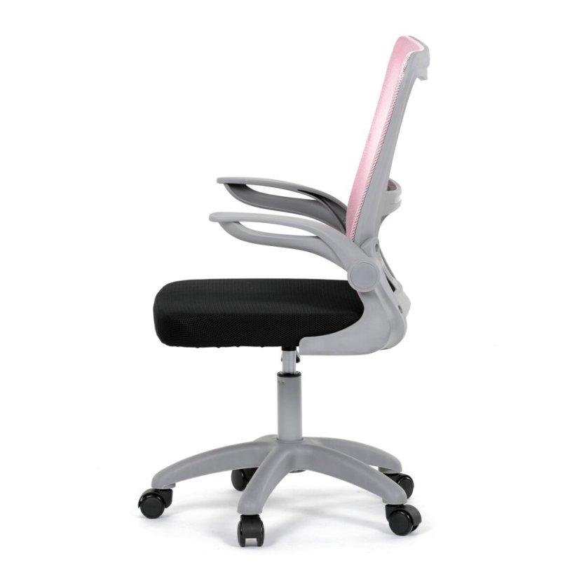 Dětská židle, výškově nastavitelná, růžová síťovina, KA-K2008 PINK