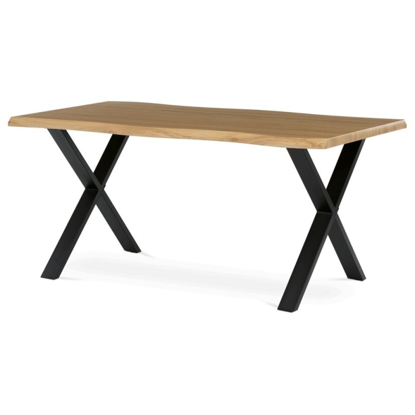 Jídelní stůl 160x90cm, mdf, šedý dub, HT-F4316 GREY - Barva: hnědá#eup349684euv2