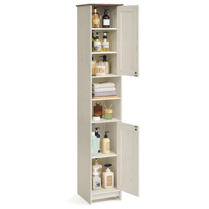 Koupelnová skříňka 30x30x170cm, mdf, bílá, AUK-E1166 WT