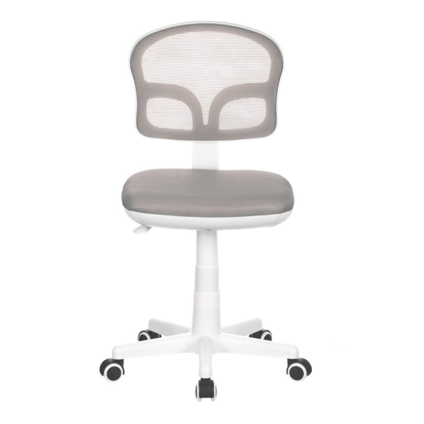 Dětská židle, výškově nastavitelná, šedá síťovina, KA-C801 GREY