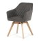 Jídelní židle, černá, látka vintage, DCH-435 BK3