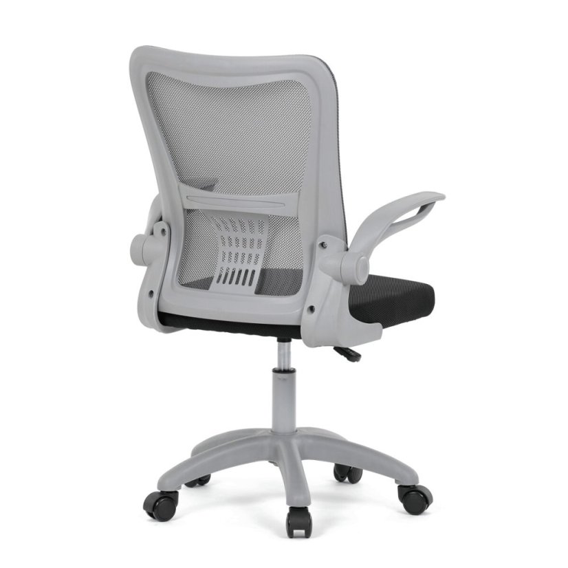 Dětská židle, výškově nastavitelná, šedá síťovina, KA-K2008 GREY