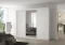 Posuvná skříň s zrcadlem DENIS 250 bílá (250 x 215) cm – 11 polic pro přehledné uložení
