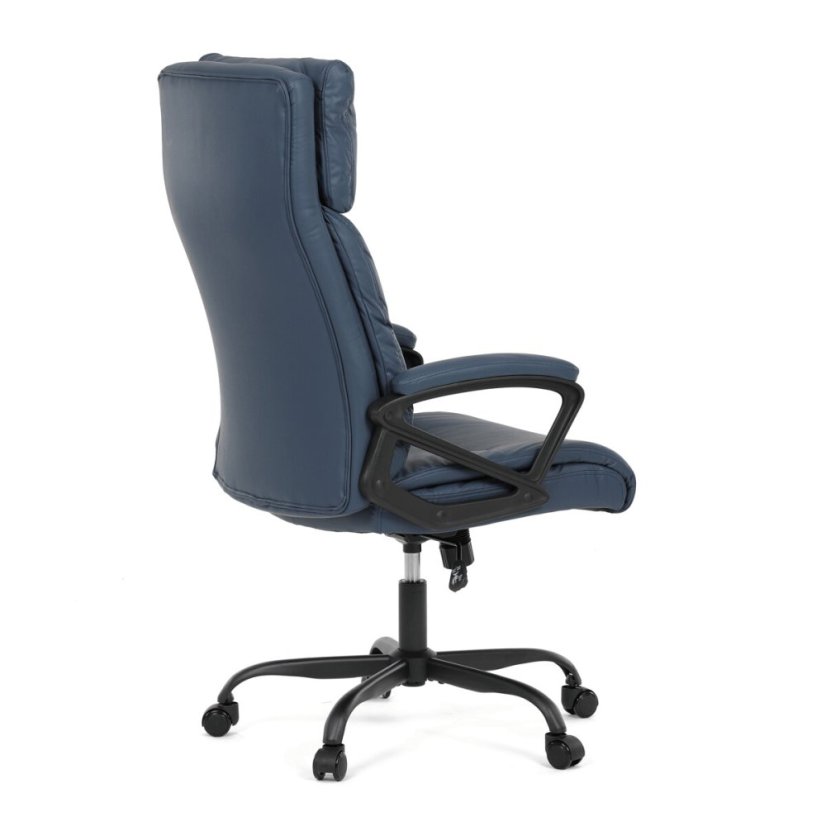 Kancelářské křeslo, houpací mechanismus, modrá ekokůže, KA-Y346 BLUE