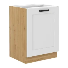 Spodní skříňka LULA 60 D 1F BB, bílá/dub artisan (60 x 82) cm