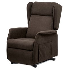 TV a relaxační křeslo "ušák"+ elektrické polohování, 1 motor 230V / 29V, potah hnědá látka