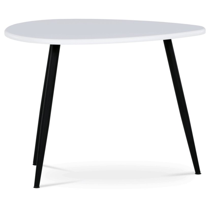Odkládací stolek 60x40x45cm, mdf, bílá, AF-3011 WT - Dekor: Matný