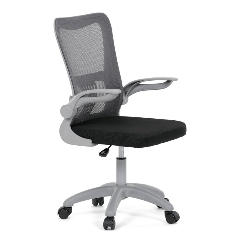 Dětská židle, výškově nastavitelná, šedá síťovina, KA-K2008 GREY