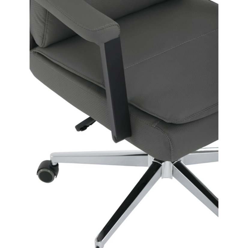 Kancelářské křeslo, houpací mechanismus, šedá ekokůže, KA-D8104 GREY