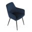 Jídelní židle, modrá, sametová látka, DCH-215 BLUE4