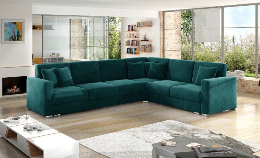 Rohová sedací souprava NERO DELUXE 308x230 - Barva (vyberte): zelená#ark-ark-nero-monolith37-zelena-eup343782-euv1, Umístnění rohu: univerzální