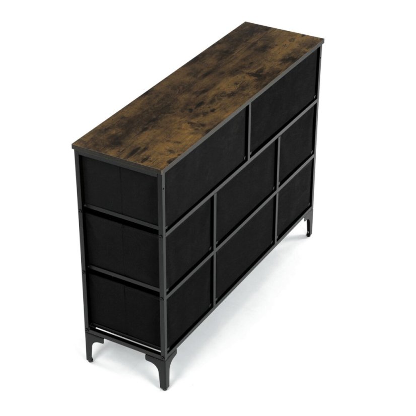 Komoda 103x30x78cm, mdf, vícebarevná, AUK-W2104 BK