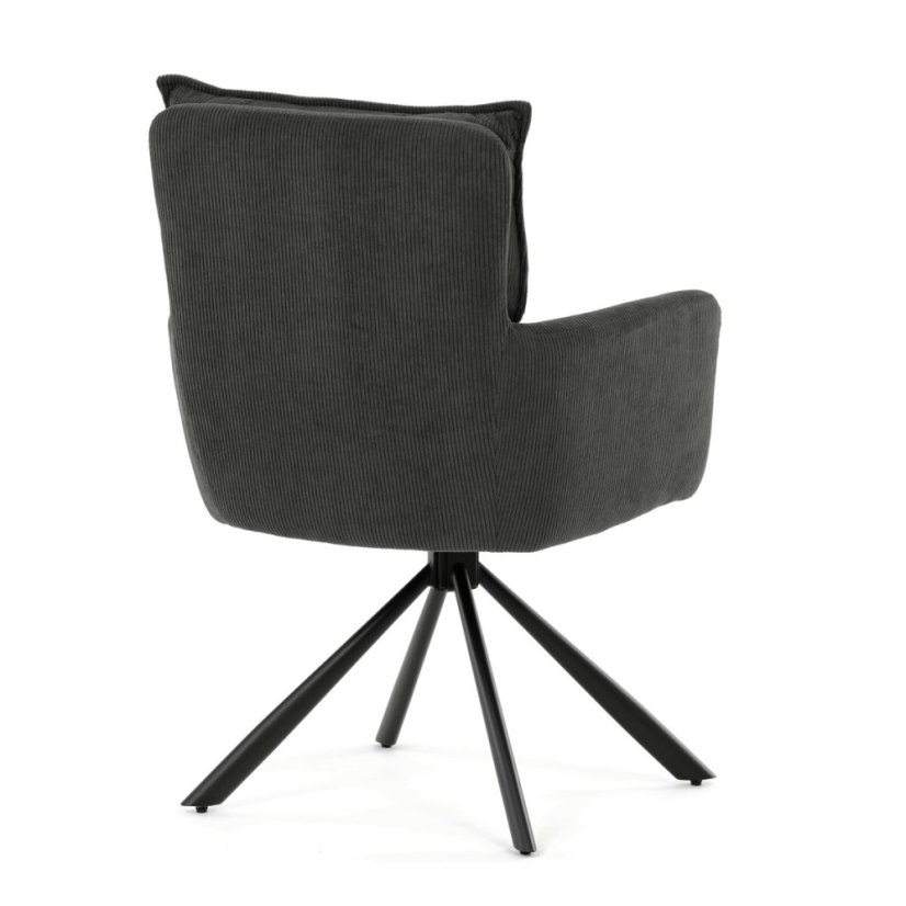 Jídelní židle, šedá, manšestrová látka, HC-X1128 GREY2