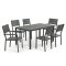 Zahradní sestava 156x78x74cm, polywood, šedá, AZS-B1656 GREY