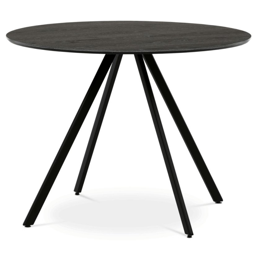 Kulatý jídelní stůl 100x100cm, lamino, šedý dub, HT-R5010 GREY