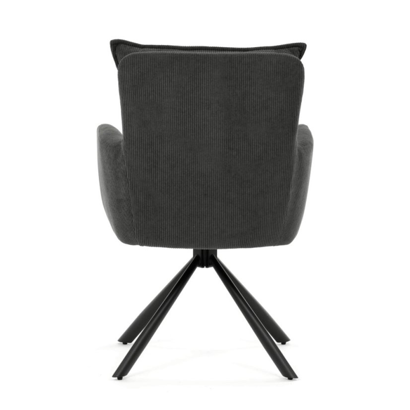 Jídelní židle, šedá, manšestrová látka, HC-X1128 GREY2
