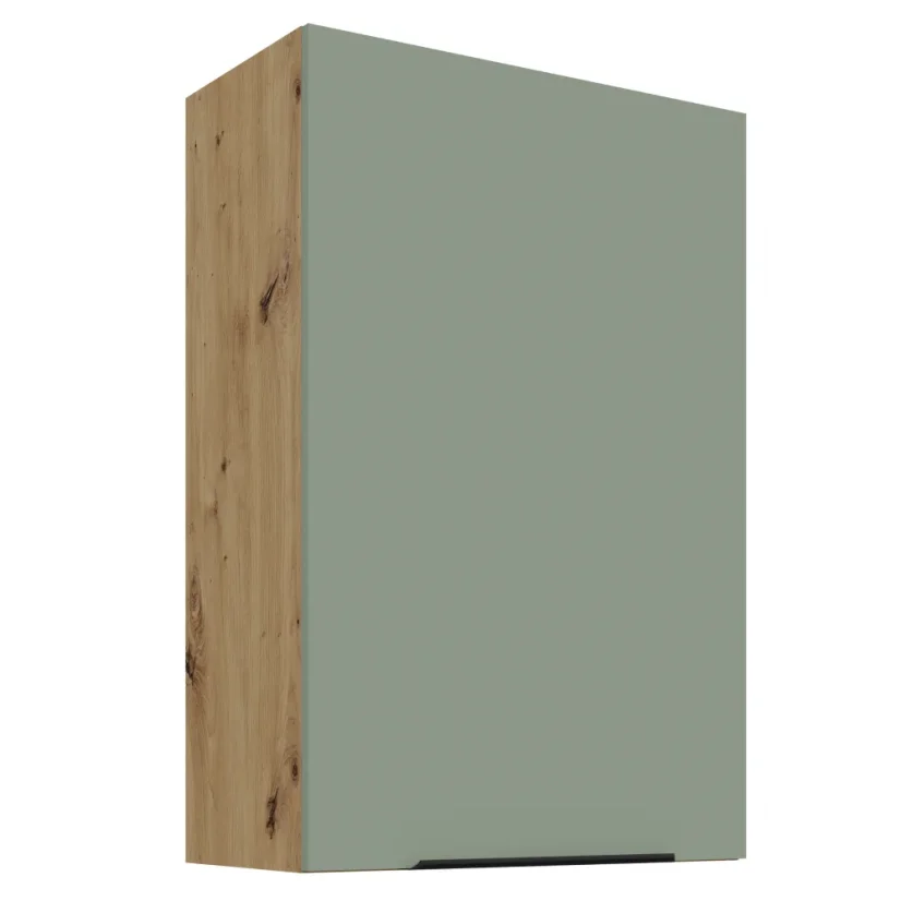 Horní skříňka ARSANY 60 G-90 1F, aquamarine/dub artisan (60 x 90) cm