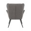Křeslo ušák, šedá, látka, AK-H9206 GREY2