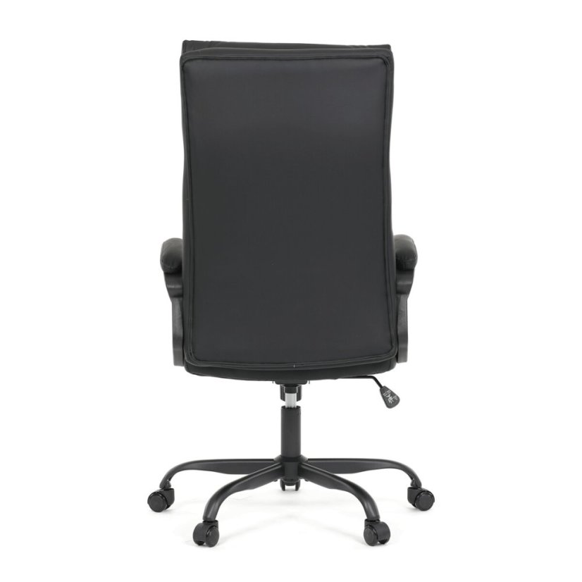 Kancelářské křeslo, houpací mechanismus, černá ekokůže, KA-Y346 BK