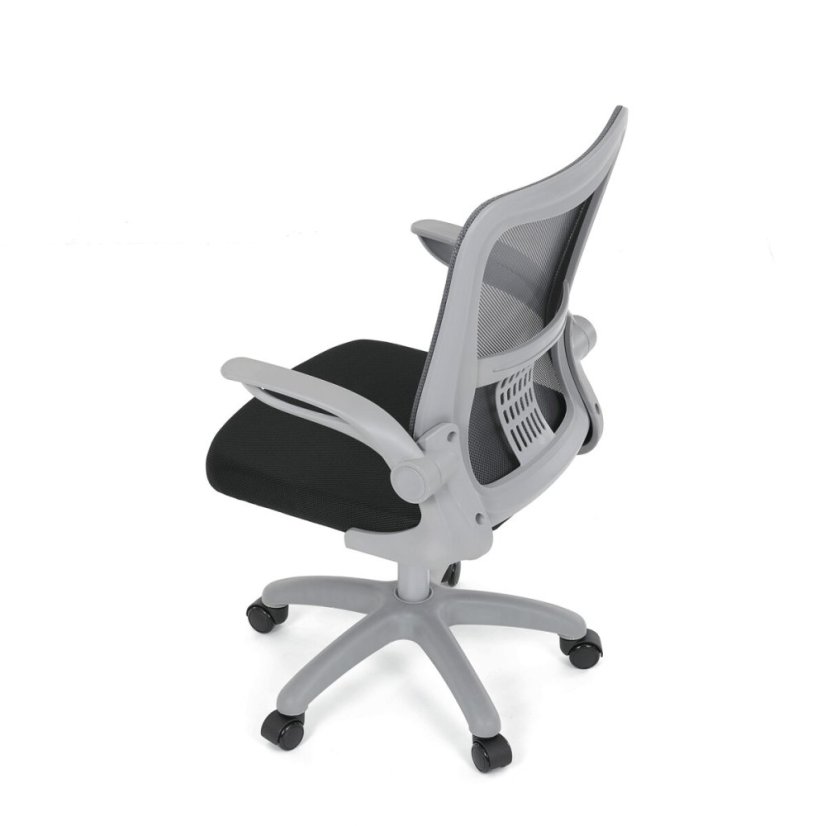 Dětská židle, výškově nastavitelná, šedá síťovina, KA-K2008 GREY