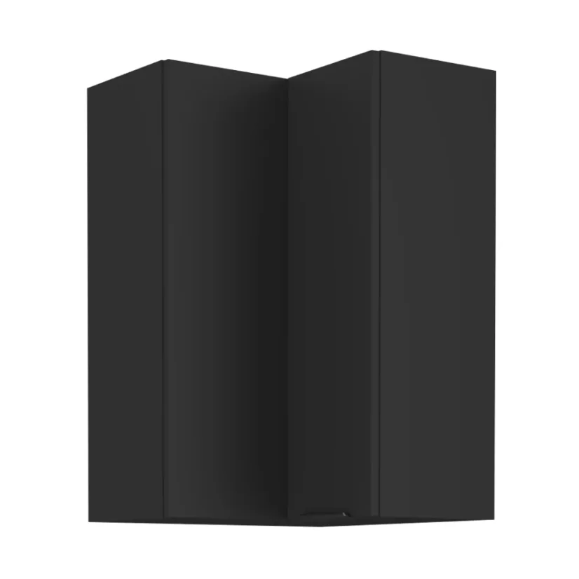 Horní rohová skříňka SIBER 60x60 GN-90 2F, černá