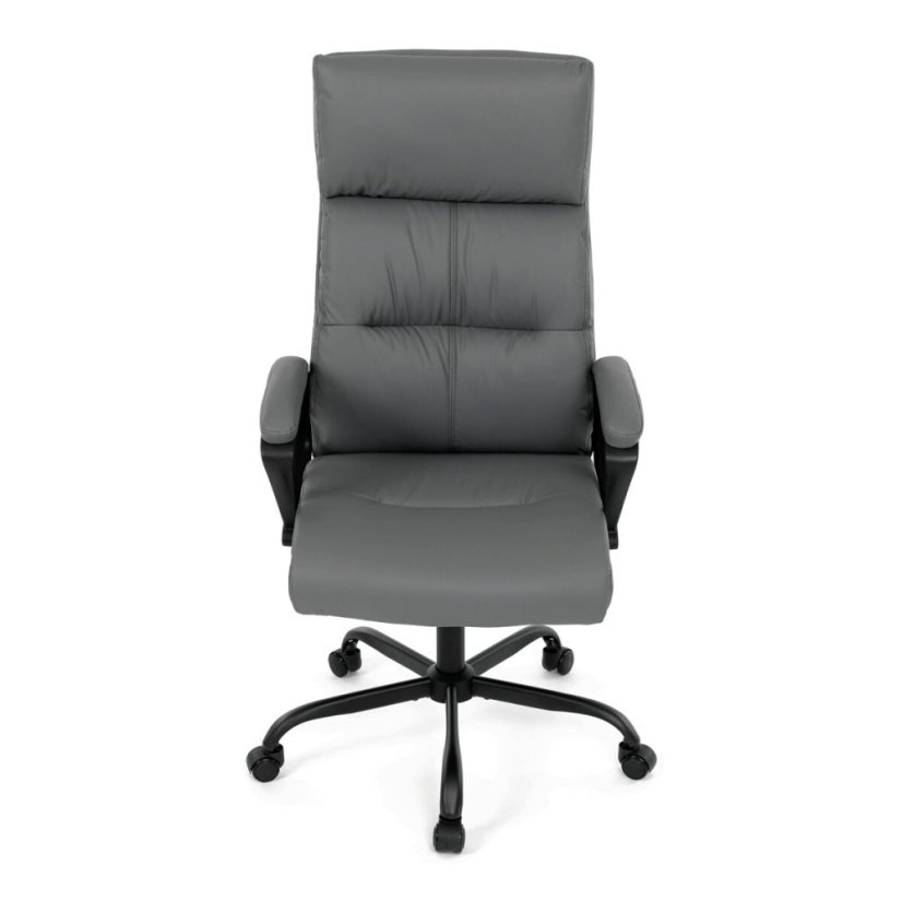 Kancelářské křeslo, houpací mechanismus, šedá ekokůže, KA-Y346 GREY