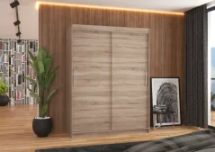 Skříň posuvná DENVER 150 lanýž (150 x 200) cm – 6 polic pro přehledné uložení