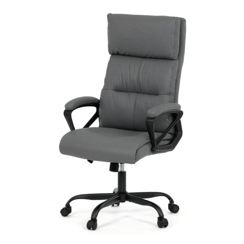 Kancelářské křeslo, houpací mechanismus, šedá ekokůže, KA-Y346 GREY