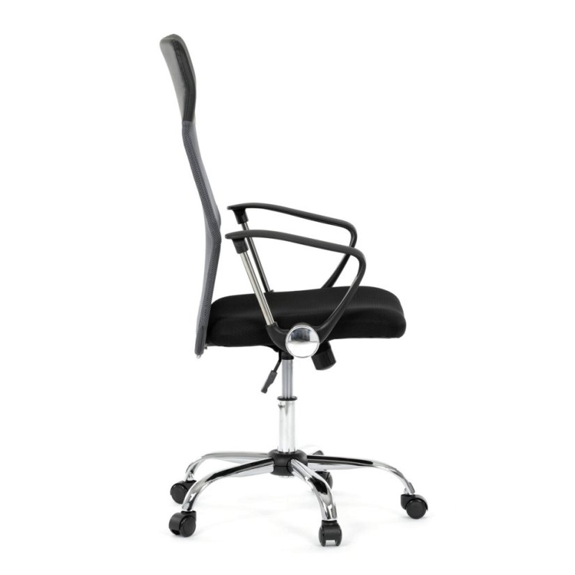 Kancelářská židle, houpací mechanismus, šedá síťovina, KA-E305 GREY