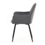 Jídelní židle, šedá, sametová látka, DCH-215 GREY4