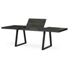 Jídelní stůl rozkládací 160-240x90 cm, lamino, šedý dub, HT-R5624 GREY